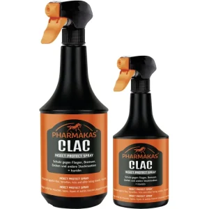PHARMAKAS® Insektenschutzmittel "Clac" für Pferde gegen Fliegen, Bremsen, Zecken usw. Preiswert