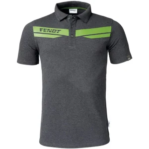 Fendt Poloshirt Herren anthrazit; grün Billig