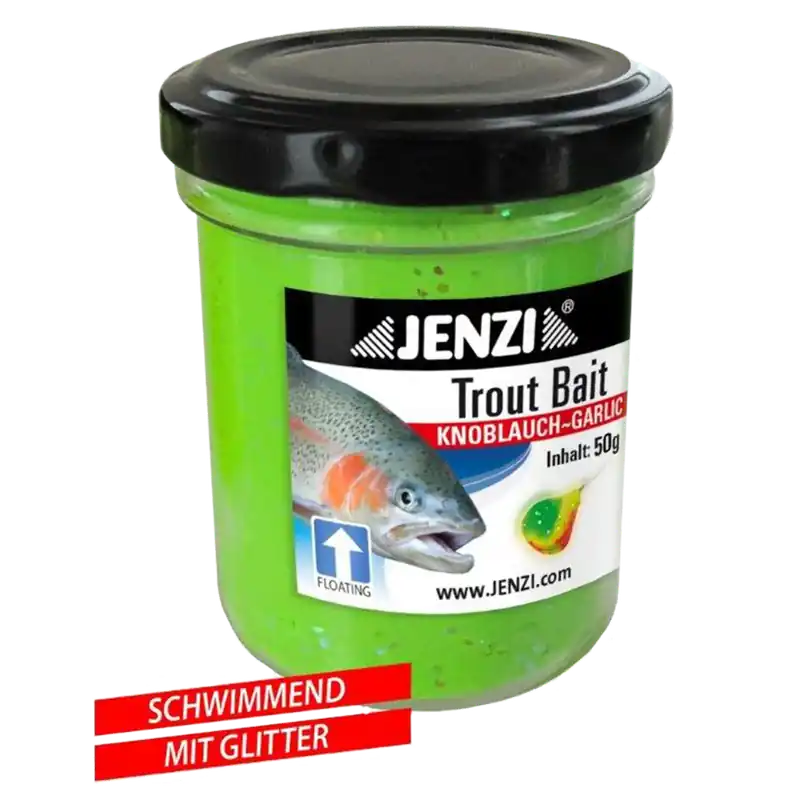 Abverkauf Jenzi Berkley Trout Bait, Forellenteig chartreuse glitter
