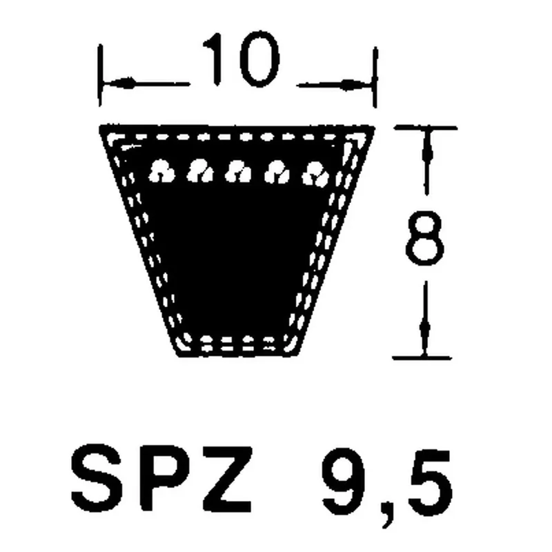 Bestpreis Keilriemen Profil 9,5 mm SPZ 699