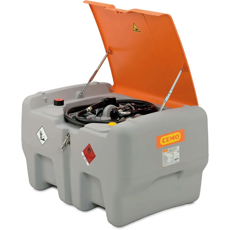 Cemo Dieseltankanlage Mobil 440 L mit Pumpe 40 L/min und Deckel Mega-Angebot
