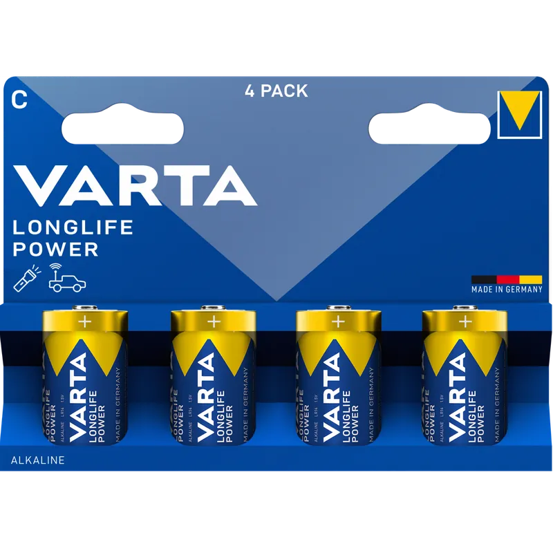Varta Longlife POWER C, 4 Stück – Leistungsstarke Energie Meistverkauft