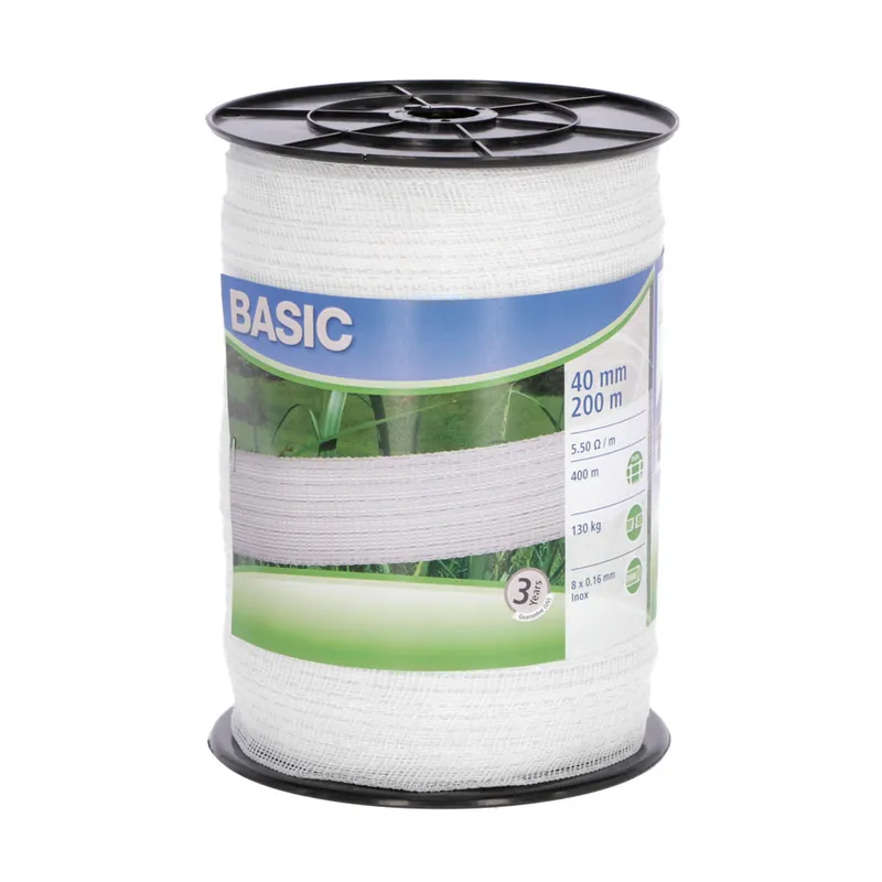 Preis Gesenkt Weidezaunband Basic weiß, 40 mm / 200 m