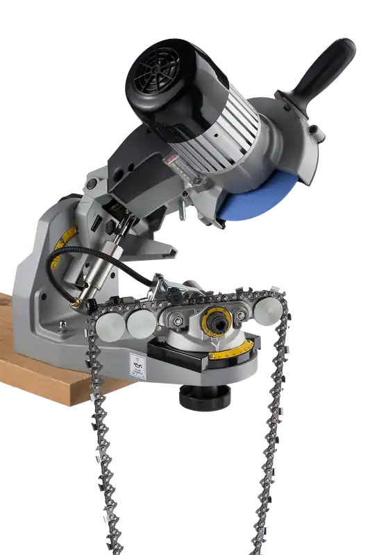 Zertifiziert Kettenschärfgerät Super Jolly mit hydraulischer Klemme