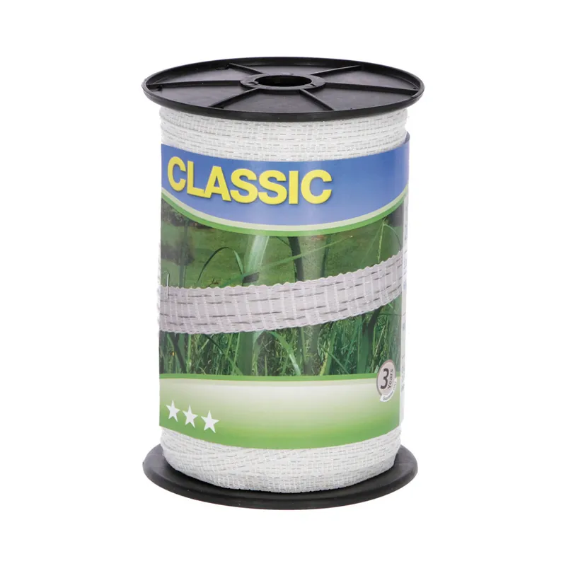 Weidezaunband Classic weiß, 10 mm / 200 m Preis Gesenkt