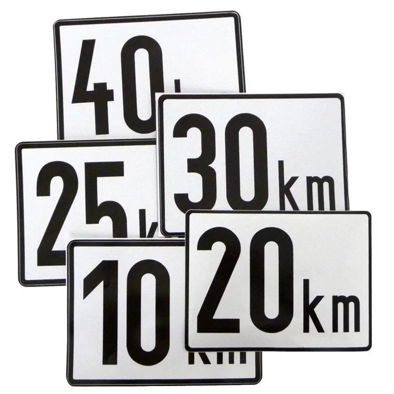 Bestpreis Geschwindigkeitstafel Klebefolie, 200x150 mm 10 km