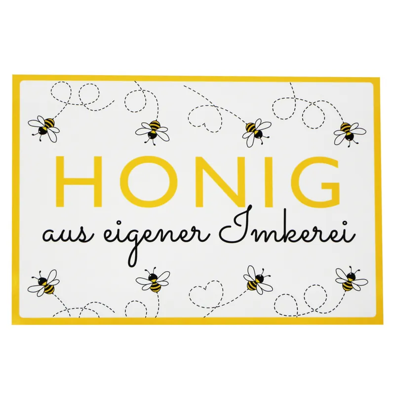 Werbeschild 'Honig aus eigener Imkerei' Sonderaktion