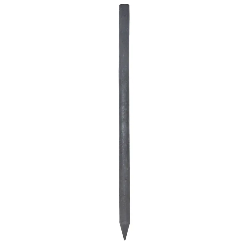 Recyclingpfahl grau 150 cm / Ø 6 cm Geprüft