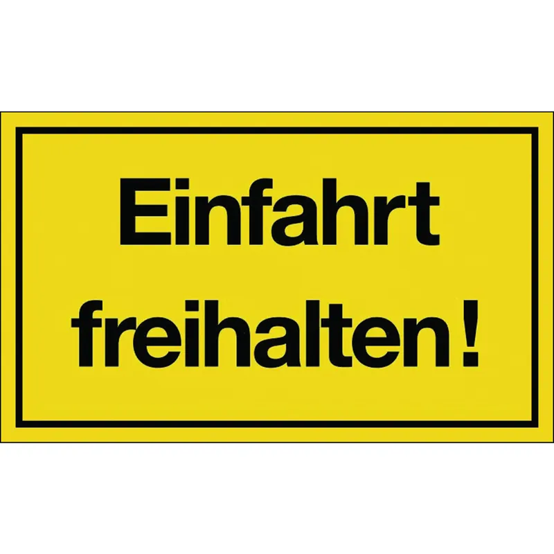 Sonderaktion Warntafel 'Einfahrt freihalten'