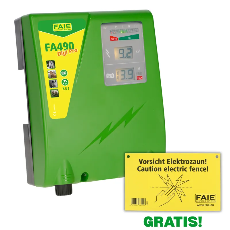 Neue Ware FAIE Weidezaungerät FA490 DigiPro - 12V