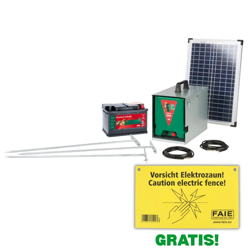 AKO Weidezaungeräte-Solarset Savanne 3000 Markenware