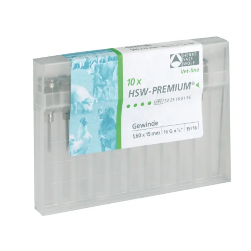 Letzte Chance HSW-PREMIUM® Kanüle mit Gewinde-Ansatz, 10 Stk. 1.0 x 15