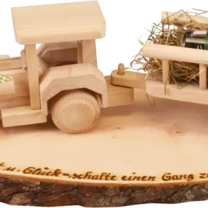 Nur Heute Traktor mit Ladewagen Spruch Gesundheit und Glück .. Deko Artikel