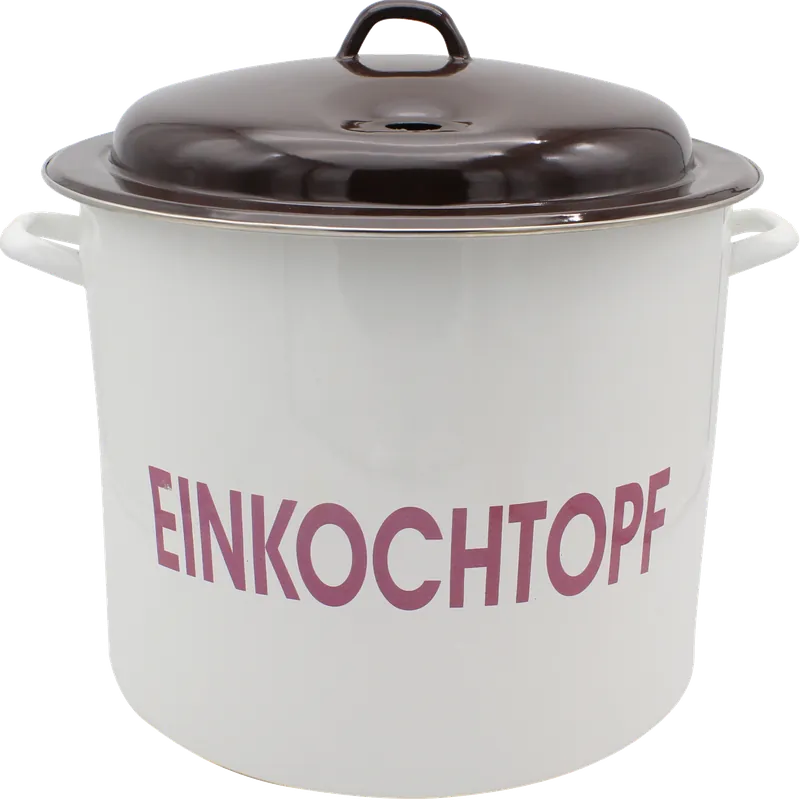 Einkochtopf Emaille mit Metalldeckel Angebot