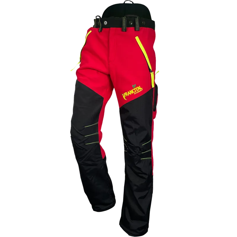 Francital Schnittschutzhose GOLD rot Bundhose L Kracherpreis
