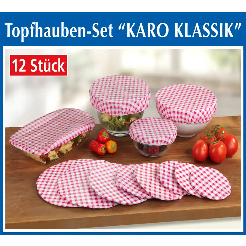 Sale Topfhauben Set Karo Klassik- 12tlg.