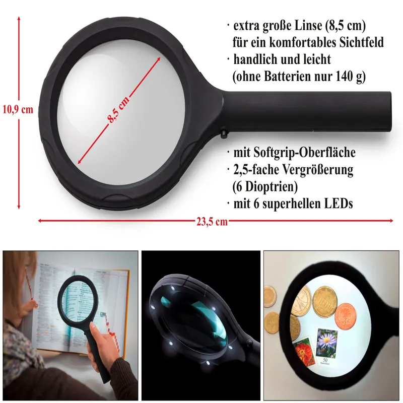Lupe mit LED Beleuchtung Aktuell