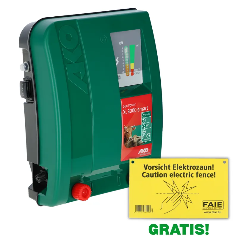 AKO Weidezaungerät DuoPower Xi 8000 smart - 12/230V Knallerangebot