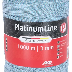 Günstig AKO Weidezaunlitze Platinum weiß/blau 3 mm / 1000 m