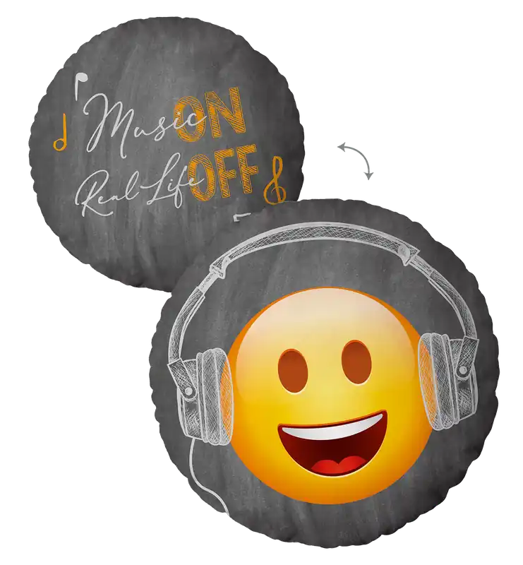 Sonderangebot Dekokissen Smiley Musik