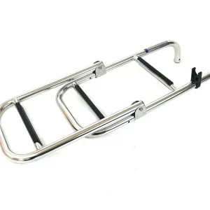 Neu Edelstahl Badeleiter klappbar 2+1 Stufen Heckmontage für Segel und Motorboote