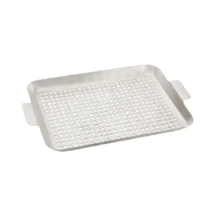Sonderaktion Grillschale Edelstahl Grillpfanne Grillplatte Grillrost BBQ Rost Lochschale