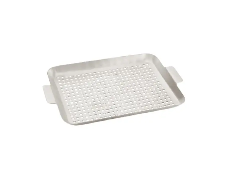 Sonderaktion Grillschale Edelstahl Grillpfanne Grillplatte Grillrost BBQ Rost Lochschale