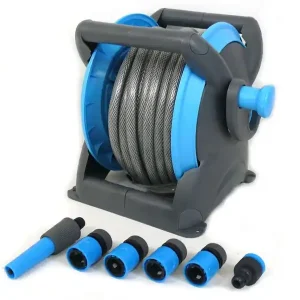 Schlauchtrommel 6tlg. 15 m Schlauch Ø 13mm=1/2" Camping Boot Caravan Neue Kollektion