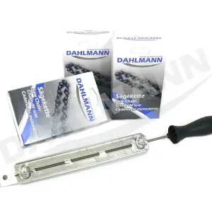 Bestseller 3x Halbmeißel Sägekette 38 cm + Feilenhalter für HUSQVARNA Motorsäge 440