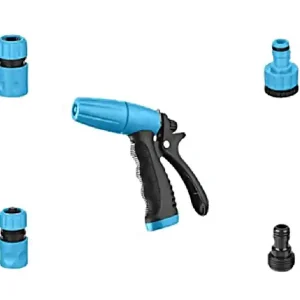 Beliebt Bewässerungsset 5tlg Spritzpistole Schlauchkupplungen 1x mit Wasserstop 1/2"