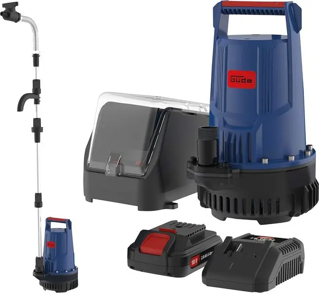 Günstig GÜDE Akku Regenfasspumpe Wasserpumpe Pumpe Regentonne RFP 18-201-23 18V 2000 l/h