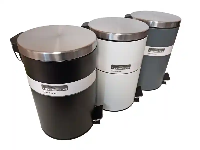 Mülleimer Haushalt Küche Bad Abfalleimer Tretmülleimer Treteimer Rund 12 Liter Neue Ware