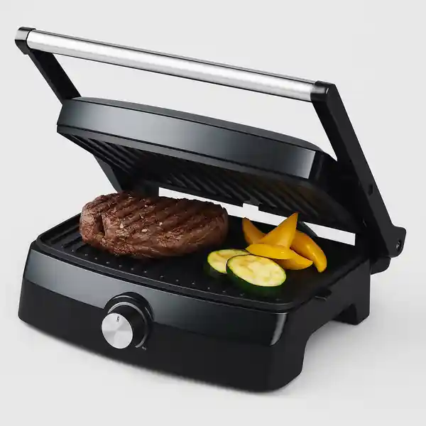 GOURMETMAXX Kontaktgrill aufklappbar Fleisch Sandwichmaker 1000 Watt Aluminium Sonderaktion