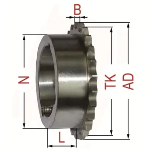 Kettenrad für Klemmbüchse 06B-2 Z25 Garantierte Lieferung
