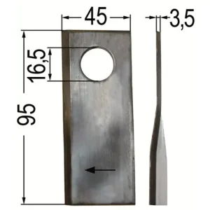 Abverkauf Klinge gedr. li. 95 x 45