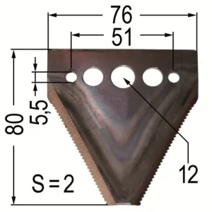 Versand Am Gleichen Tag Mähmesserklinge 76x80x2 DIN-80