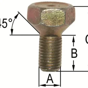 Neuheit Radbolzen mit Konus 45° M12 x 1,5 L = 3