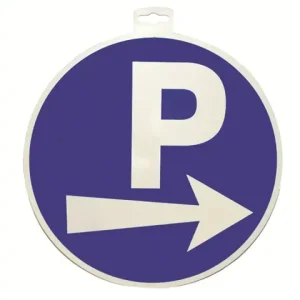 Nur Für Kurze Zeit Parkplatzpfeil-Tafel re. Ø = 300 mm