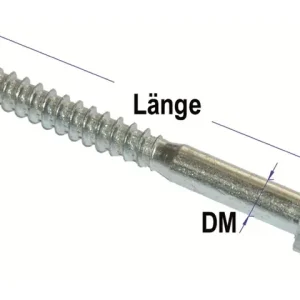 Gestellschraube verz. 6x80 100 Stk Direktkauf