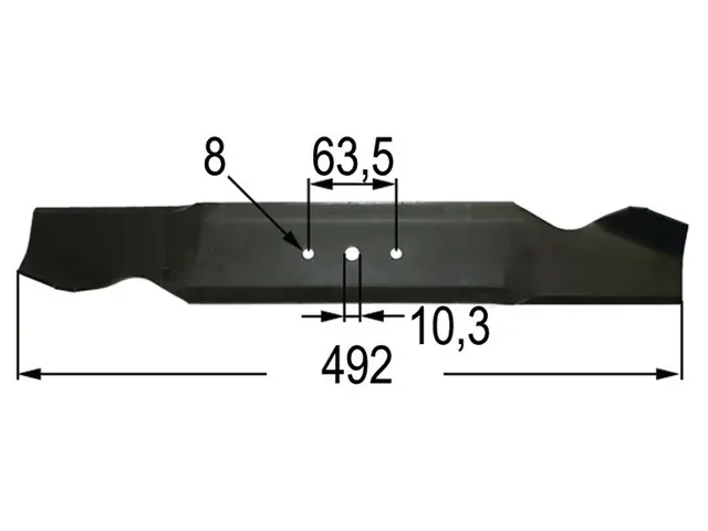 Top-Angebot Rasenmähermesser z. MTD 492 mm