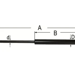 Finale Aktion Gasdruckfeder L=570/350 N=1500