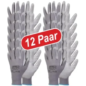 (12 Stk) Handschuhe grau Größe 9 Geprüft