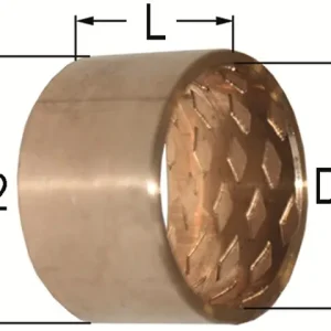 Zylinderbuchse 50 / 55 x 20 mm Massivbronze Finale Aktion