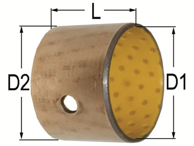 Preis Gesenkt Zylinderbuchse 50 / 55 x 30 mm Stahl/POM-Beschichtung