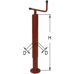 Neu Abstellstütze Stützlast 200 kg, 40 x 40 mm B= 600mm