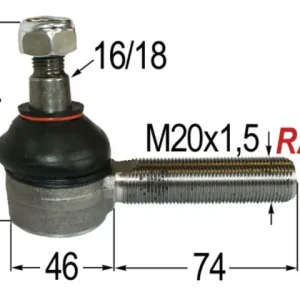 Kugelgelenk zu Case IH, DB, Valmet 609404 Preis Gesenkt