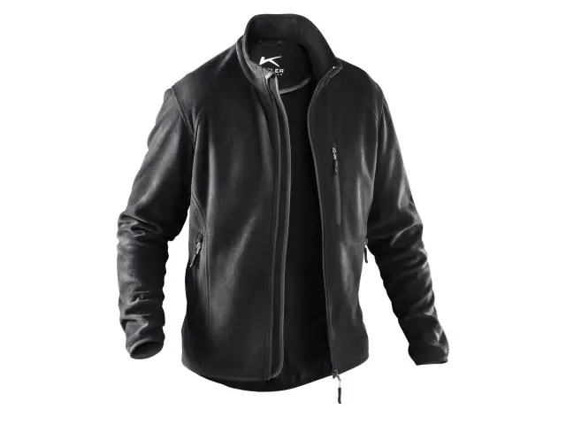 Fleecejacke M schwarz Sichere Zahlung