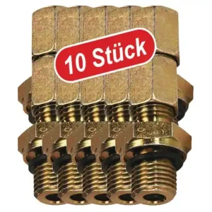 (10 Stk) Gerade Einschraubverschraubung 3/8" Abverkauf
