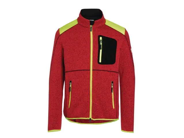 KÜBLER FOREST Strickjacke Light rot/warngelb L Echt