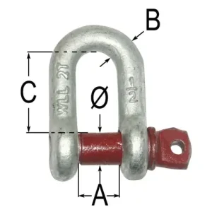Sichere Zahlung Schäkel 19 mm Tragfähigkeit 3,25 t